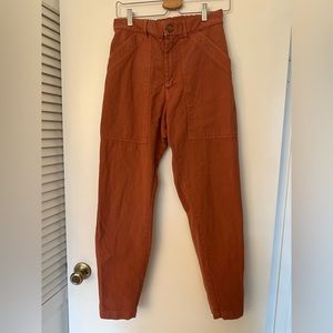 SOLD- Big Bud Press Pencil Pant 100% Cotton Pink Red Taper Pants